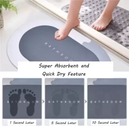 Super Magic Water Absorbent Floor Mat Blue Bathroom ( Rs 899 )