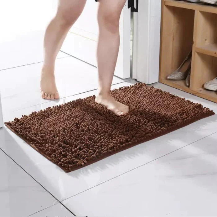 Microfiber anti Slip Bath Mat- Chocolate Brown