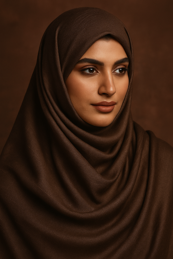 TURKISH LAWN HIJAB - CHOCOLATE BROWN