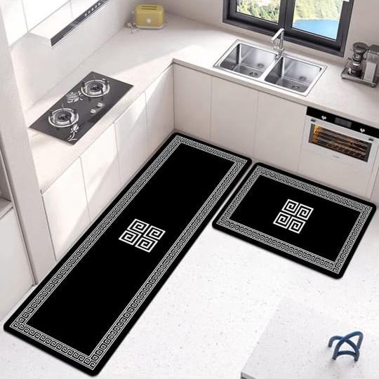 Kitchen Mat Set Long Runner & Medium Mat (2 Pcs)