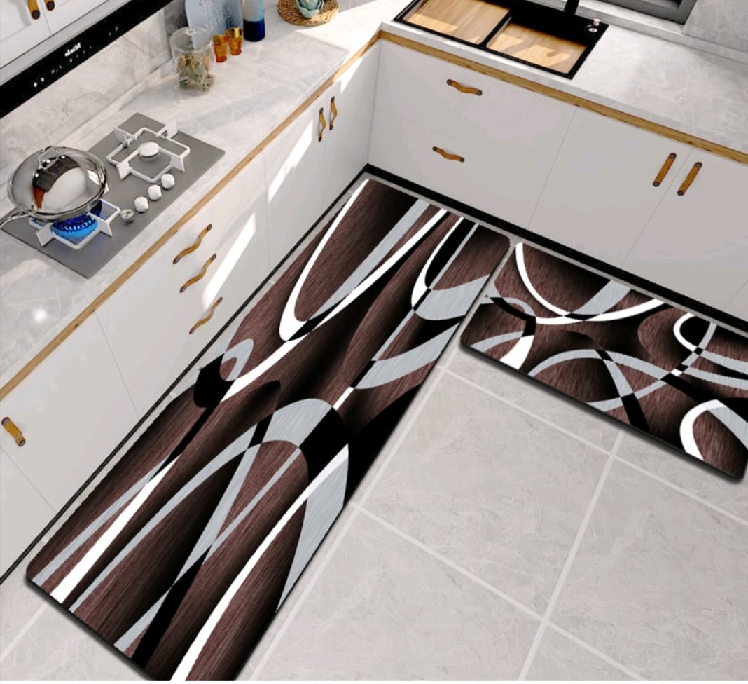 Kitchen Mat Set Long Runner & Medium Mat (2 Pcs)