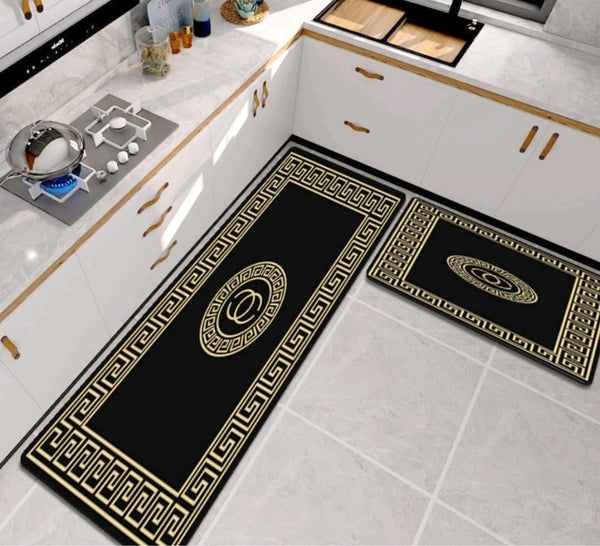 Kitchen Mat Set Long Runner & Medium Mat (2 Pcs)