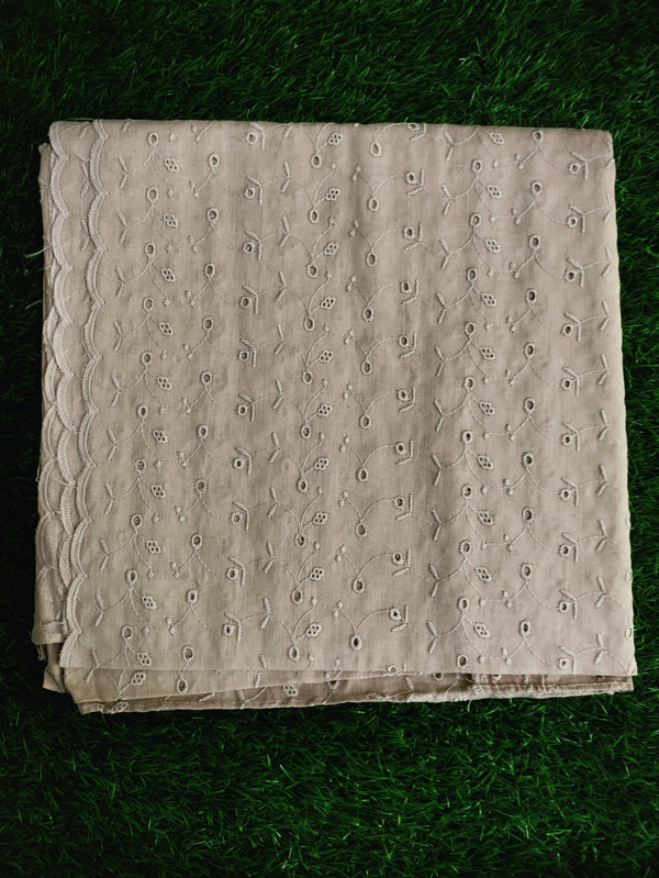 Premium Lawn Chaddar - Lawn Chicken Design - Off White Color | Comfortable