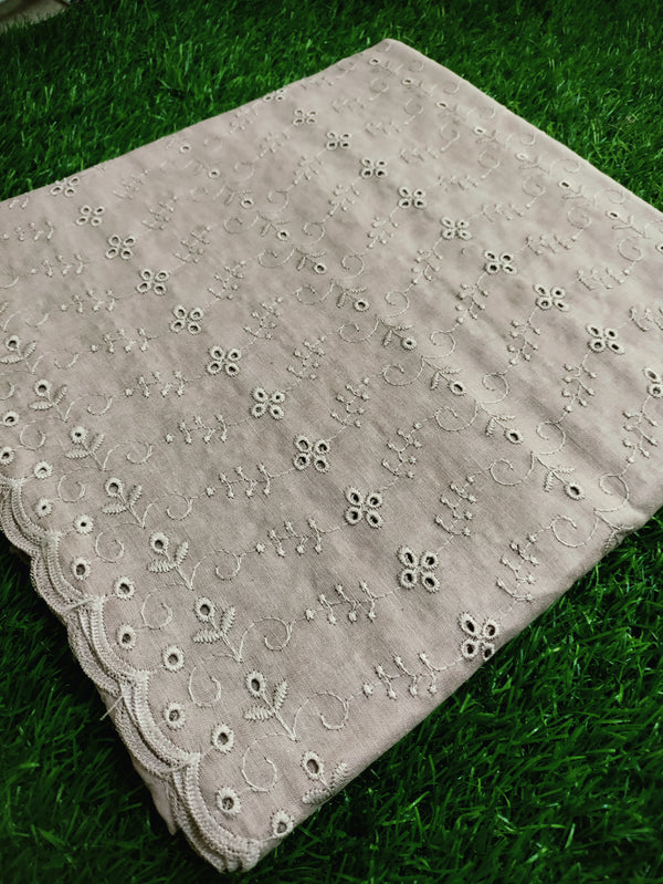Premium Lawn Chaddar - Lawn Chicken Design - Lightish Grey Color | Comfortable