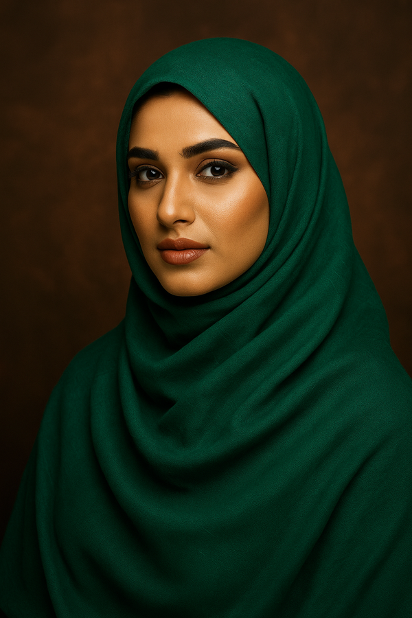 TURKISH LAWN HIJAB - TEAL GREEN