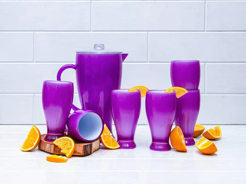 Acrylic Jug with 6 different colour Big Size glass sets,