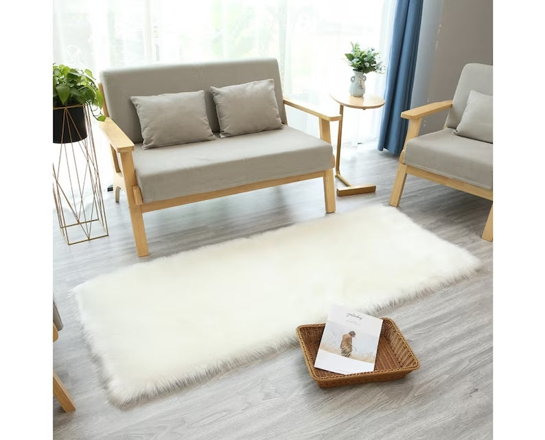 Faux Sheepskin Super Soft, Center Piece ( Rectangle ) FREE SHIPPING