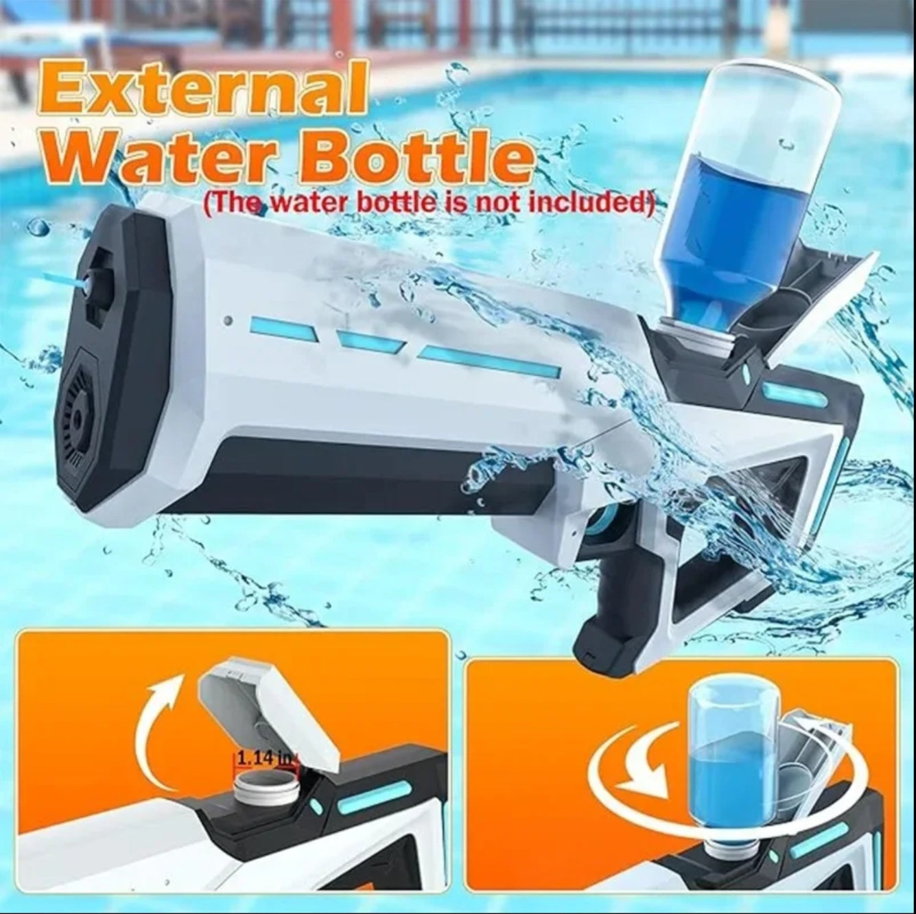 Rechargable Electric Water Gun for Kids and Adults