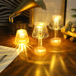 LED Crystal Projection Night Light Desk Table Lamp