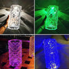 Rose Crystal Rechargeable Table Lamp, Diamond Touch Sensor ( 16 Color )